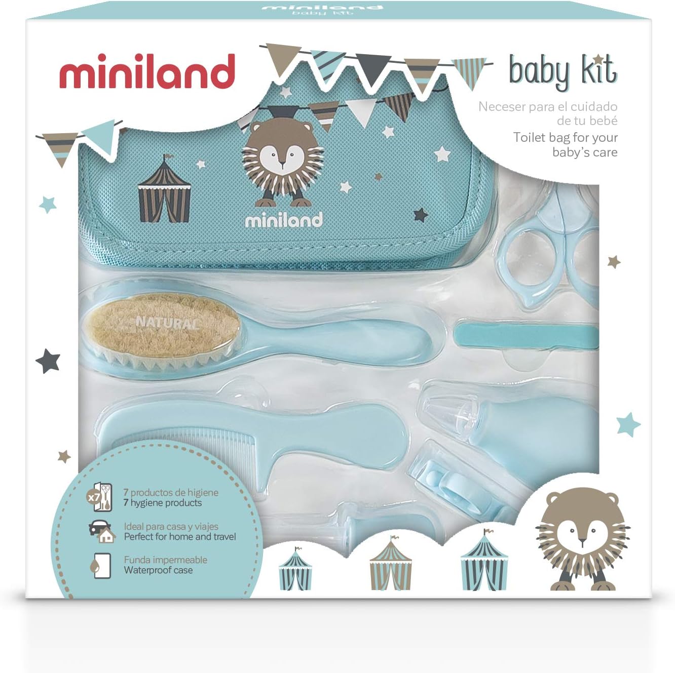 Miniland baby kit azul. Neceser para  higiene.